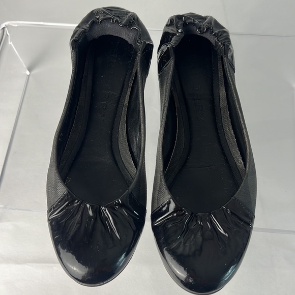 Burberry Patent Nova Check Slip-On Ballet Plaid Flats Size 37 (US 7) Italy - Picture 1 of 13